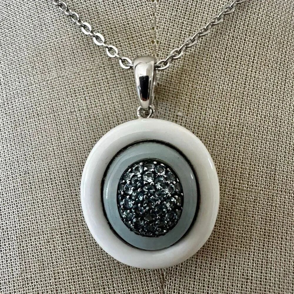 FP Sterling Silver Pavé Pendant